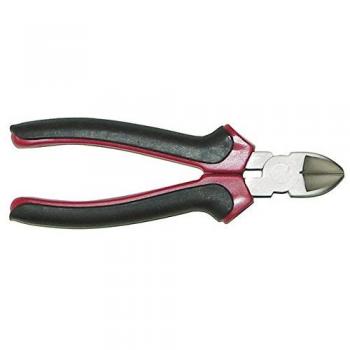 Pince coupante 160 mm double matériau – TEC HIT – coupe-boulon, acier trempé, branche bi‑matériaux (blanc/rouge)