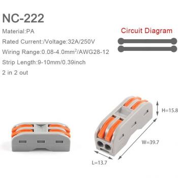 5Pcs Universal Terminal Block Connectors SPL 222