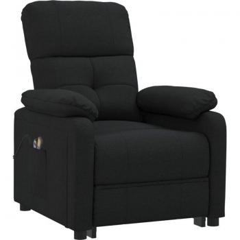 Fauteuil de Détente Noir Tissu