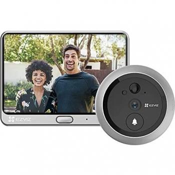 EZVIZ Video Door Viewer Peephole Camera with 4.3Colour Screen Display, Built in Chime