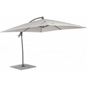 Sombrilla Terrazas Andorra 3x3 Gris Antracita con Brazo Descentralizado – Para Piscinas