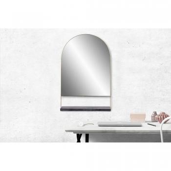 Doha miroir mural avec étagère 69 cm noir