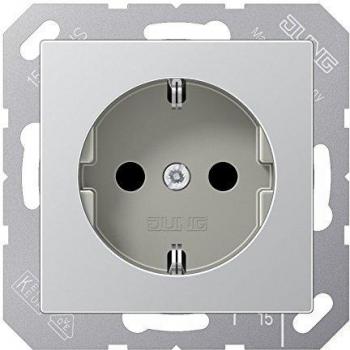 Prise de courant à insertion simple JUNG A1520KIAL aluminium