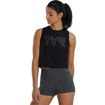 Crop Sleeveless T-Shirt by TYR – Black Small Women’s Size