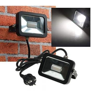 LED‑SlimLine Fluter CTF‑SL10B Schwarz – 10 W, IP44, 780 lm, 4200 K Neutralweiß