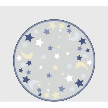 Tapis rond en velours antidérapant pour enfants, motif étoile de lune, Wishstar, 100CM, 120CM