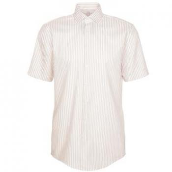 Regular Short Sleeve Business Shirt, Bügelfrei – Kentkragen mit Streifen