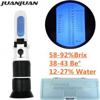 LED Light Handheld Brix Refractometer for Honey 58-92%
