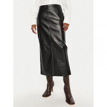 Tuanella Regular Fit Rock aus Kunstleder von Bruuns Bazaar BBW4134 Schwarz
