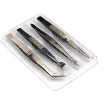Pinzas gruesas de acero inoxidable para limpieza de nariz y oídos de bebé