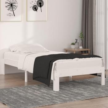Vidaxl 90x190 cm Massivholzbett in Weiß