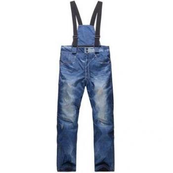Thick Warm Ski Pants with Removable Straps