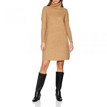 Robe Pull Col Roulé Femme Only Jana en Laine Beige S