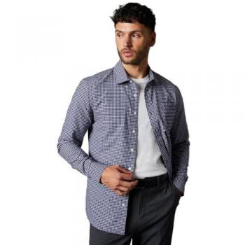Burton Men's Large Small Grid Check Long Sleeve Shirt