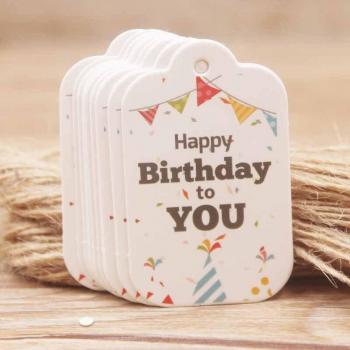 Étiquettes Blances 200 p. – Souhaits d’Anniversaire & Mariage