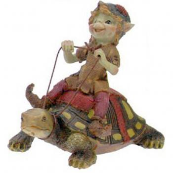 Lily’s Magical Pixie and Turtle Collectible – 13 cm Resin, Multi‑Colour