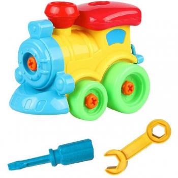 Children's Cartoon Train and Plane Disassembly Toys