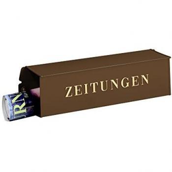 Burgwächter Zeitungsbox mit geprägter Schrift, Kupferfarbe