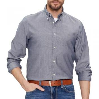 Tommy Hilfiger Gray Long Sleeve Dress Shirt, Medium