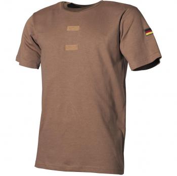 MFH BW Tropenunterhemd Coyote Tan mit Klett und Deutscher Flagge