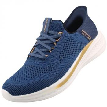 Scarpe Sneaker Skechers Slade-Quinto Blu Uomo 41,5