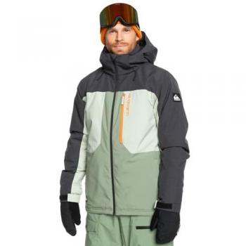 Chaqueta Quiksilver Dawson para esquí en color verde claro y gris