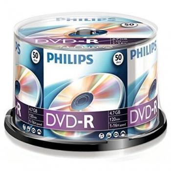 DVD-R Philips 4,7 Go 16x 50 unités
