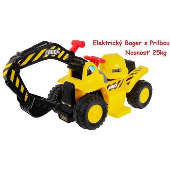 Hračkový elektrický bagr s flexibilní lžící