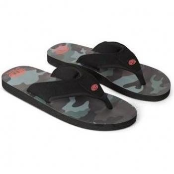Flip-Flops Masculinos Jekyl Camuflado Recyclado, Talla 7 UK, Negro