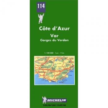 Michelin Karten, Bl.114 : Cote d' Azur, Var, Gorges du Verdon (Marseille/Grasso, No 114)
