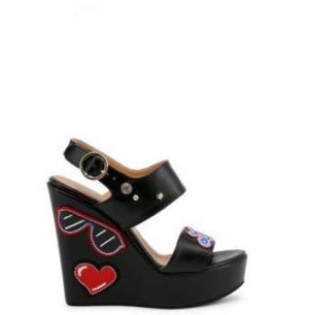 Damen-Keilabsatz in Schwarz – Love Moschino