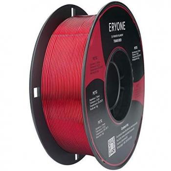 ERYONE PETG Filament 1,75 mm, Transparent Rot, 1 kg