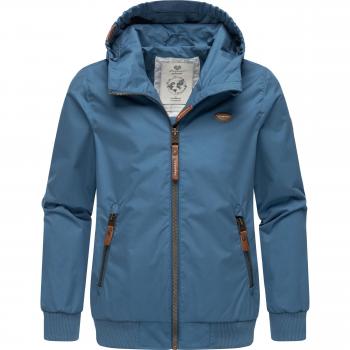 Ragwear Mädchen‑Outdoorjacke Kristla II mit Kapuze – 128 Größe, blau