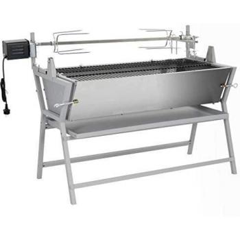 Iron and Stainless Steel Rotisserie BBQ Grill