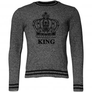 Gray Crown King Cashmere Pullover – IT46, Size S