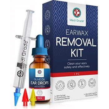 Kit di Pulizia Orecchie con Siringa e Olio d’Oliva – Uso Domestico