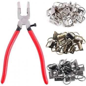 Complete 36 Set Key Fob Hardware with 25mm Pliers