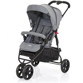 Buggy de Triciclo Treviso 3 Gris: Doble Rueda, Respaldo 5 Capas