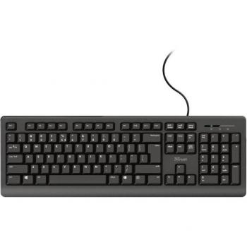 Teclado Trust Taro QWERTY Español Negro, teclas anti-ergonomía