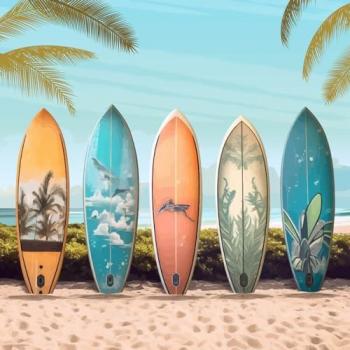 Décor Surf 45x45 cm Imprimé en HD