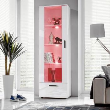 Salon chambre entrée – Alessandria Komodee vitrée blanche