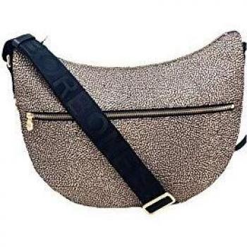 Borbonese Stylish Shoulder Bag, Luna Bag Middle, Beige, Size: ONE SIZE
