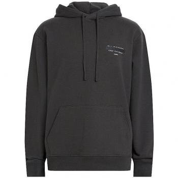AllSaints Black Relaxed Fit Hoodie for Men