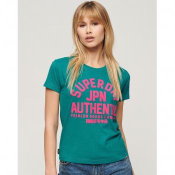 Camiseta de manga corta ajustada Superdry con estampado abombado