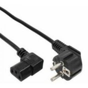 Cable InLine CEE 7-7 (P) incliné, type IEC 60320 C13, longueur 5 m, couleur noire