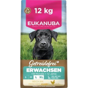 EUKANUBA Großhundfutter Hühnchen, getreidefrei – 2 × 12 kg Paket