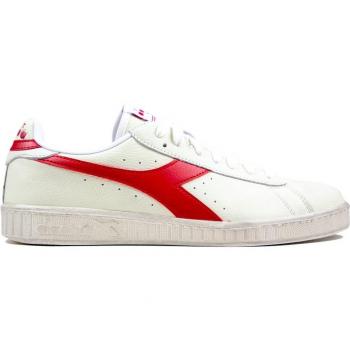 Men's Diadora Game L Low Waxed Trainer White/Red Pepper Size 9