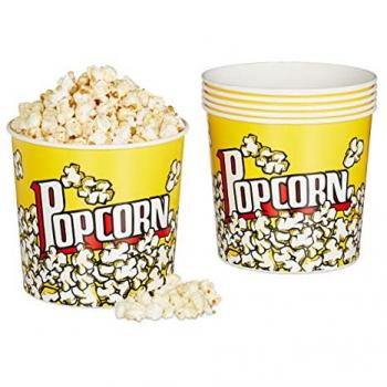 Relaxdays Popcornkübel, 24er Pack, Kunststoffbehälter