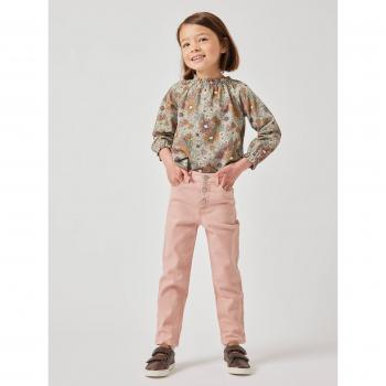 Pantalon Fille Style Mom Rose Poudré