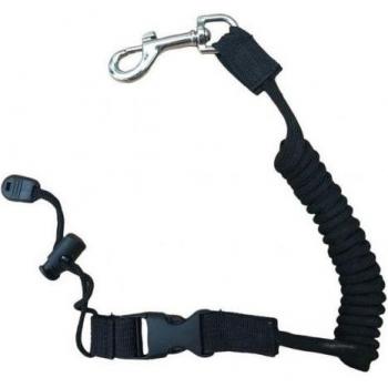 Elastic Fishing Rod Lanyard with Carabiner